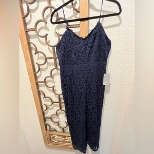 NWT Elegant Navy Lace Dress by NSR